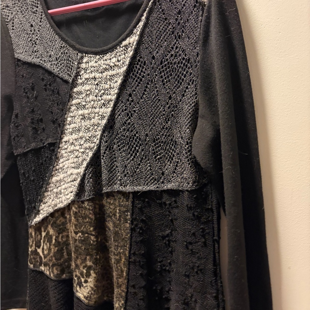 Vintage concepts Mixed-Texture Patchwork asymmetr… - image 4